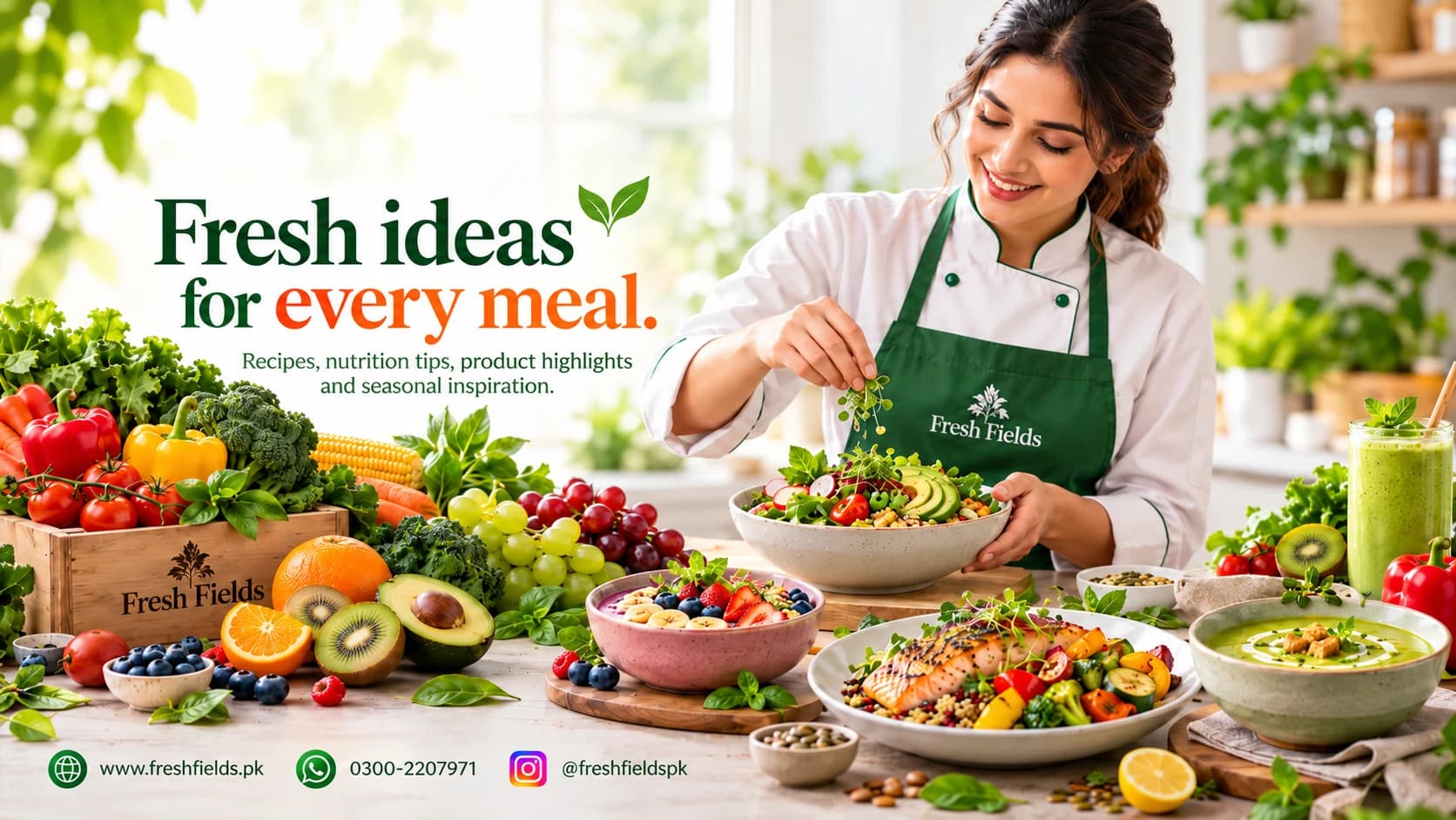 Fresh Fields newsletter: Fresh ideas for every meal. Recipes, nutrition tips, product highlights and seasonal inspiration.