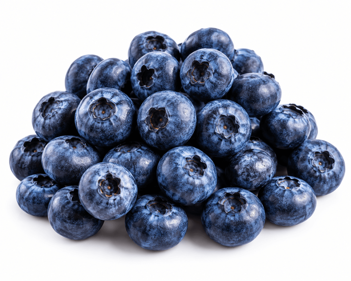 A pile of fresh blueberries